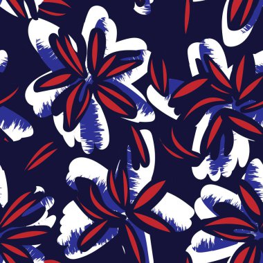 Moda tekstil, grafik, arka plan ve el sanatları için kusursuz desenli fırça darbeleri