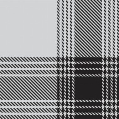 Moda tekstil ve grafikleri için uygun gri asimetrik ekose desenli kusursuz desen