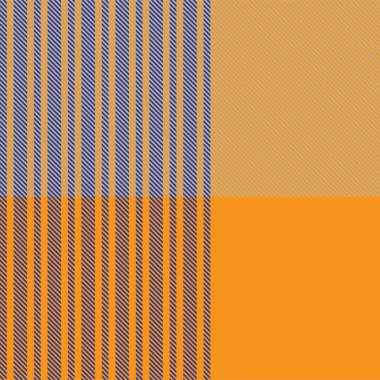 Moda tekstil ve grafikleri için uygun turuncu asimetrik ekose desenli kusursuz desen