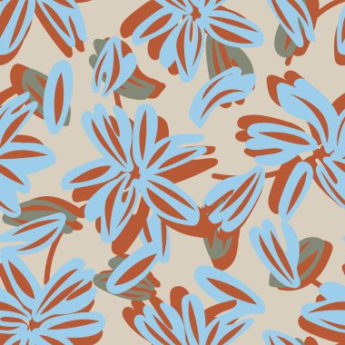 Moda tekstil, grafik, arka plan ve el sanatları için çiçek desensiz arkaplan