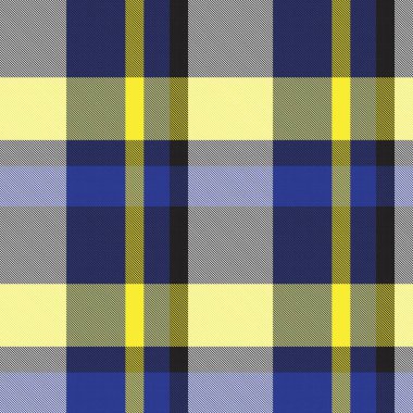 Moda tekstil ve grafikleri için uygun sarı asimetrik ekose desenli kusursuz desen