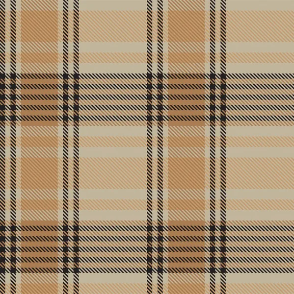 Hnědé Asymetrické Plaid Texturované Bezešvé Vzor Vhodný Pro Módní Textil — Stockový vektor