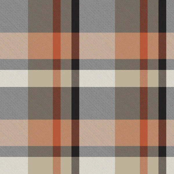 Bruin Asymmetrisch Plaid Textuur Naadloos Patroon Geschikt Voor Mode Textiel — Stockvector