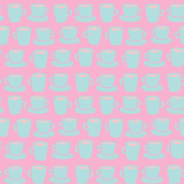 Moda tekstil, el sanatları, markalaşma, pazarlama ve web materyalleri için kusursuz kahve fincanları tasarımı