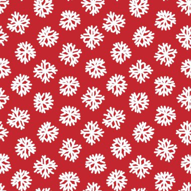 Web sitesi grafikleri ve moda tekstili için Noel Kar Taneleri Tatili kusursuz desen arkaplanı