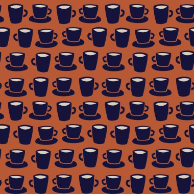 Moda tekstil, el sanatları, markalaşma, pazarlama ve web materyalleri için kusursuz kahve fincanları tasarımı