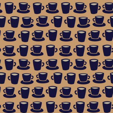 Moda tekstil, el sanatları, markalaşma, pazarlama ve web materyalleri için kusursuz kahve fincanları tasarımı