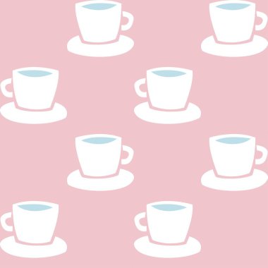 Moda tekstil, el sanatları, markalaşma, pazarlama ve web materyalleri için kusursuz kahve fincanları tasarımı