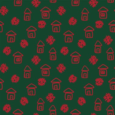 Web sitesi grafikleri ve moda tekstili için Noel Kar Taneleri Tatili kusursuz desen arkaplanı