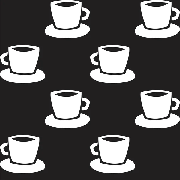 Coffee Cups Seamless Pattern Design Fashion Textiles Crafts Branding Marketing — Stock vektor