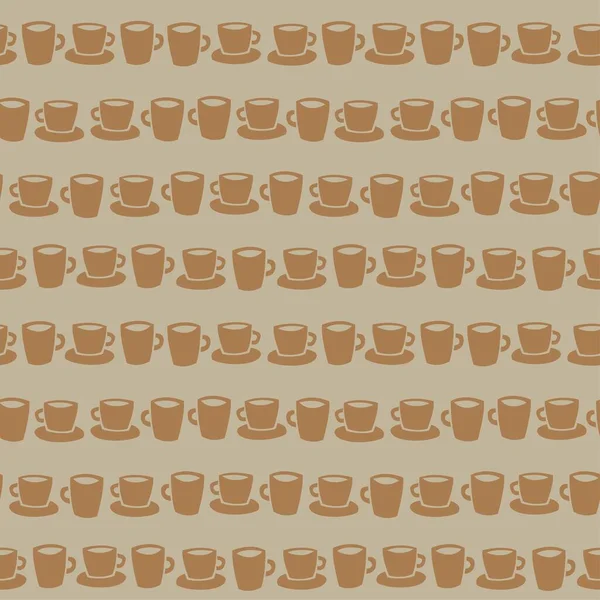 Coffee Cups Seamless Pattern Design Fashion Textiles Crafts Branding Marketing — Stock Vector