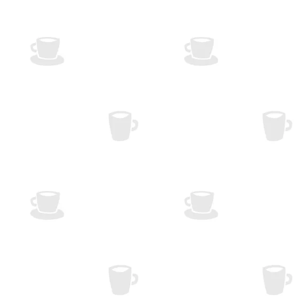ファッション繊維 工芸品 ブランディング マーケティング ウェブ材料のためのコーヒーカップシームレスパターンデザイン — ストックベクタ