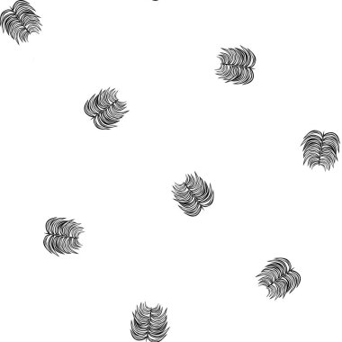 Moda tekstil, grafik ve el sanatları için tropik yapraksız desen tasarımı