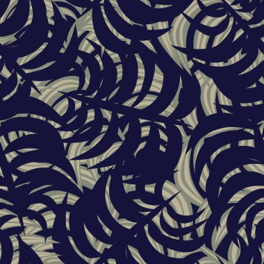 Moda tekstil, grafik ve el sanatları için tropik yapraksız desen tasarımı