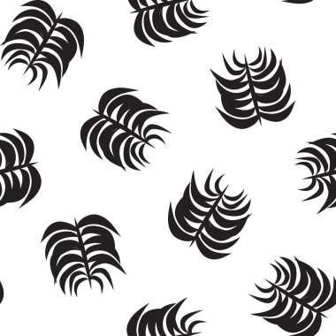 Moda tekstil, grafik ve el sanatları için tropik yapraksız desen tasarımı