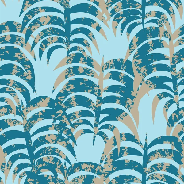 Tropical Leaf Brush Strokes Seamless Pattern Design Fashion Textiles Graphics — Stock Vector