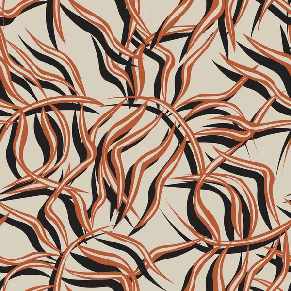 Tropical Leaf Nahtloses Muster Design Für Modetextilien Grafiken Und Kunsthandwerk — Stockvektor