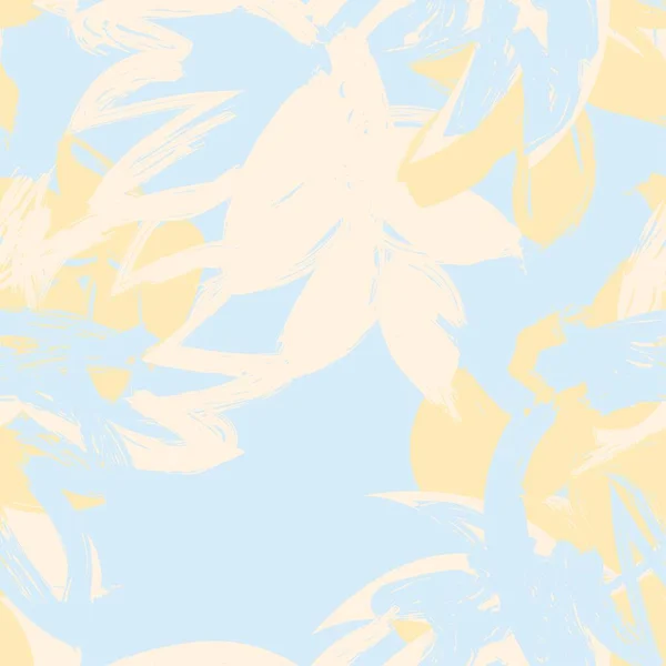 Tropical Leaf Brush Strokes Seamless Pattern Design Fashion Textiles Graphics — Stock vektor