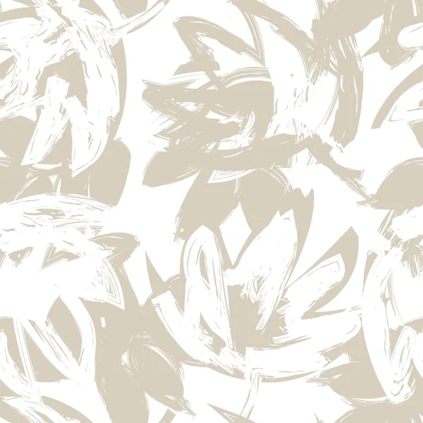 Тропічні Мазки Пензлем Безшовний Дизайн Візерунка Модного Текстилю Графіки Ремесел — стоковий вектор