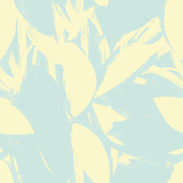 Tropical Leaf Brush Strokes Sömlös Mönsterdesign För Modetextilier Grafik Och — Stock vektor