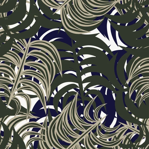 Tropical Leaf Sömlös Mönster Design För Mode Textilier Grafik Och — Stock vektor
