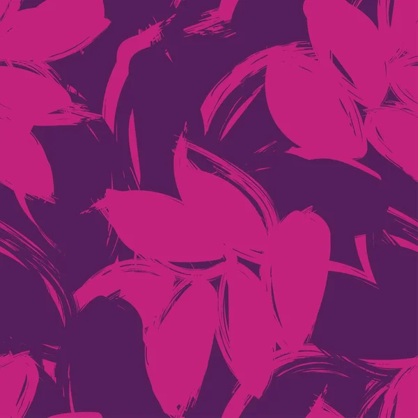 Tropical Leaf Brosse Coups Motif Sans Couture Pour Les Textiles — Image vectorielle