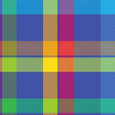 Gökkuşağı Ekoseli, kareli, ekose desenli moda tekstil ve grafikleri için