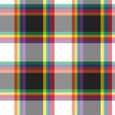 Gökkuşağı Ekoseli, kareli, ekose desenli moda tekstil ve grafikleri için