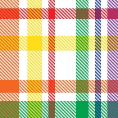Gökkuşağı Ekoseli, kareli, ekose desenli moda tekstil ve grafikleri için