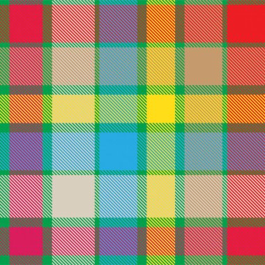 Gökkuşağı Ekoseli, kareli, ekose desenli moda tekstil ve grafikleri için