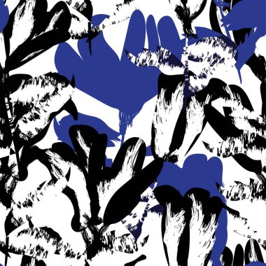 Moda tekstil, grafik, arka plan ve el sanatları için kusursuz desenli fırça darbeleri