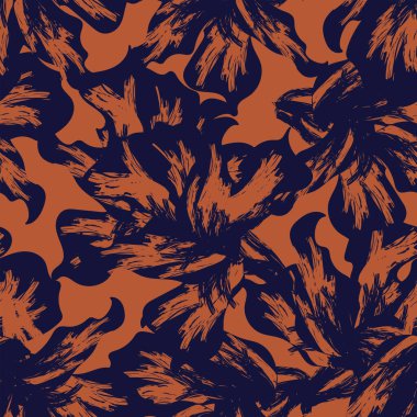 Moda tekstil, grafik, arka plan ve el sanatları için kusursuz desenli fırça darbeleri