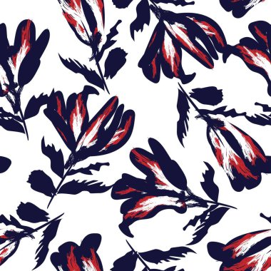 Moda tekstil, grafik, arka plan ve el sanatları için kusursuz desenli fırça darbeleri