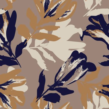 Moda tekstil, grafik, arka plan ve el sanatları için kusursuz desenli fırça darbeleri