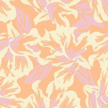 Moda tekstil, grafik, arka plan ve el sanatları için kusursuz desenli fırça darbeleri