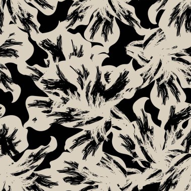 Moda tekstil, grafik, arka plan ve el sanatları için kusursuz desenli fırça darbeleri