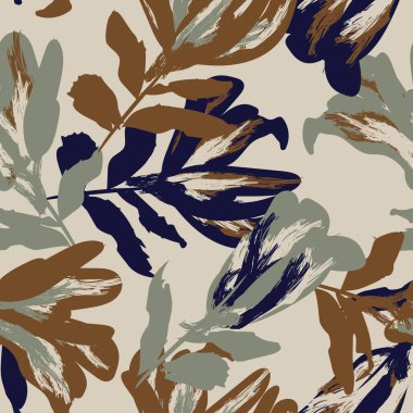 Moda tekstil, grafik, arka plan ve el sanatları için kusursuz desenli fırça darbeleri