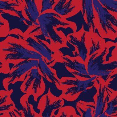 Moda tekstil, grafik, arka plan ve el sanatları için kusursuz desenli fırça darbeleri