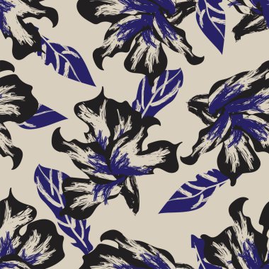 Moda tekstil, grafik, arka plan ve el sanatları için kusursuz desenli fırça darbeleri