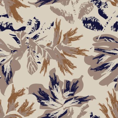 Moda tekstil, grafik, arka plan ve el sanatları için kusursuz desenli fırça darbeleri