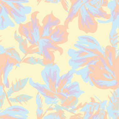 Moda tekstil, grafik, arka plan ve el sanatları için kusursuz desenli fırça darbeleri