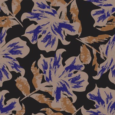 Moda tekstil, grafik, arka plan ve el sanatları için kusursuz desenli fırça darbeleri