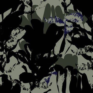 Moda tekstil, grafik, arka plan ve el sanatları için kusursuz desenli fırça darbeleri