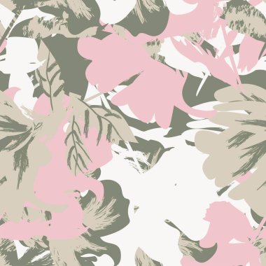 Moda tekstil, grafik, arka plan ve el sanatları için kusursuz desenli fırça darbeleri