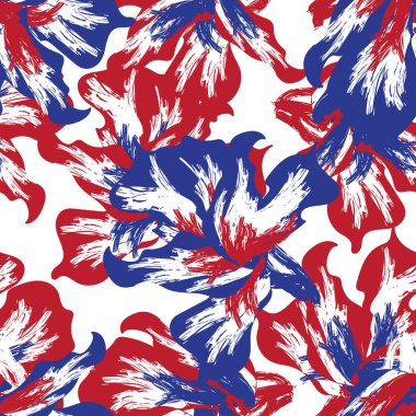 Moda tekstil, grafik, arka plan ve el sanatları için kusursuz desenli fırça darbeleri