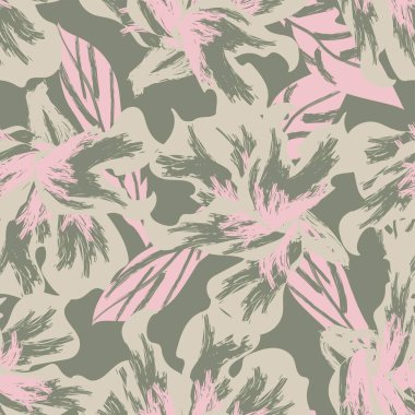 Moda tekstil, grafik, arka plan ve el sanatları için kusursuz desenli fırça darbeleri