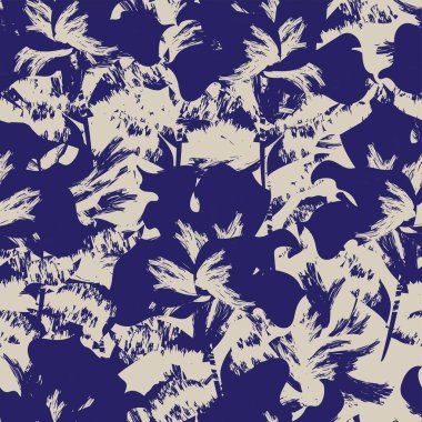 Moda tekstil, grafik, arka plan ve el sanatları için kusursuz desenli fırça darbeleri