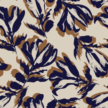 Moda tekstil, grafik, arka plan ve el sanatları için kusursuz desenli fırça darbeleri