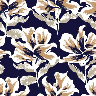 Moda tekstil, grafik, arka plan ve el sanatları için kusursuz desenli fırça darbeleri