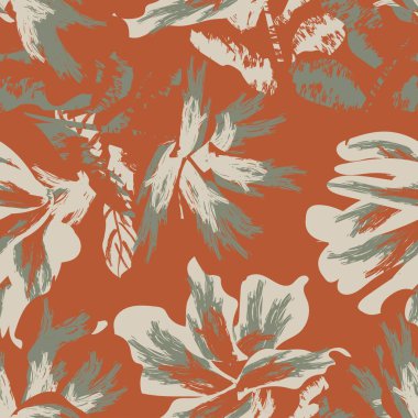 Moda tekstil, grafik, arka plan ve el sanatları için kusursuz desenli fırça darbeleri